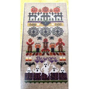 Beware by Just Nan JN110 - Counted cross stitch pattern with embellishment